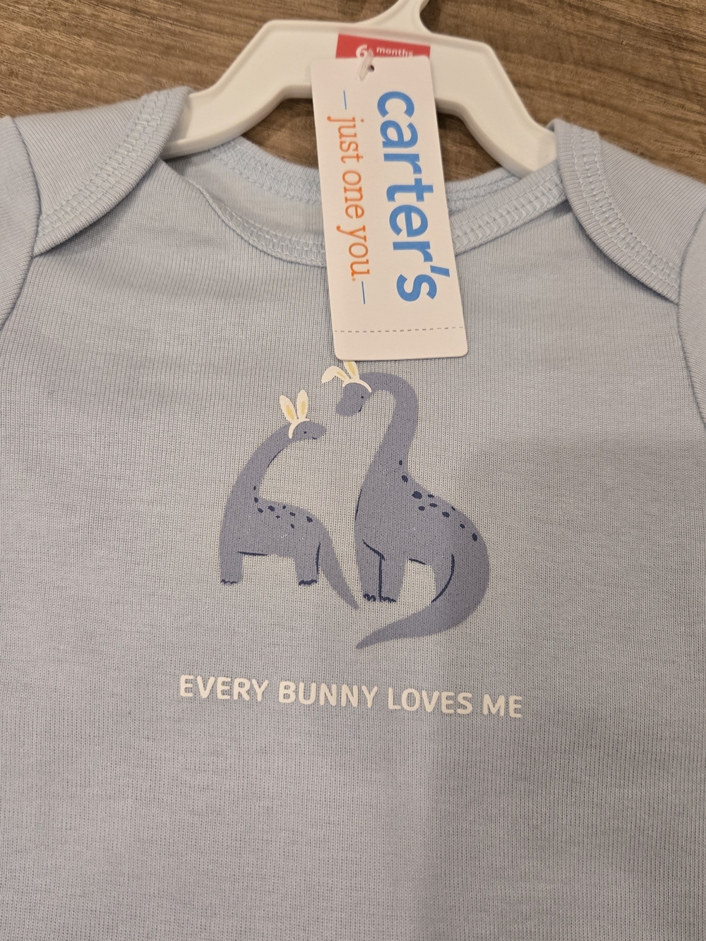 Carter's Baby Boy Dino Easter Set 2pc Blue Stripes NWT 6Mos every bunny loves me - Picture 3 of 8